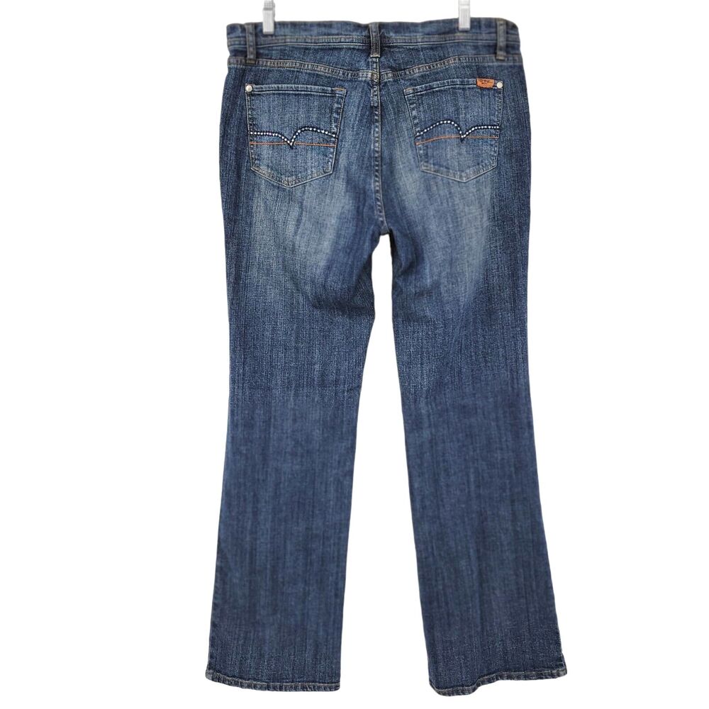 Vertigo‎ Womens Jeans Size 14 Straight Leg 36x33 Bling Rhinestones Vintage - Picture 3 of 8